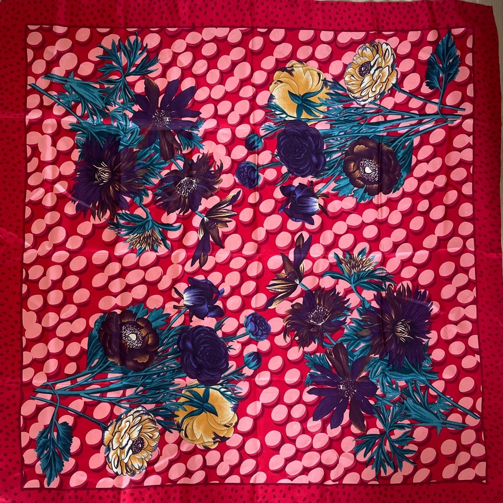 VTG 70s 80s Perry Ellis Silk Scarf